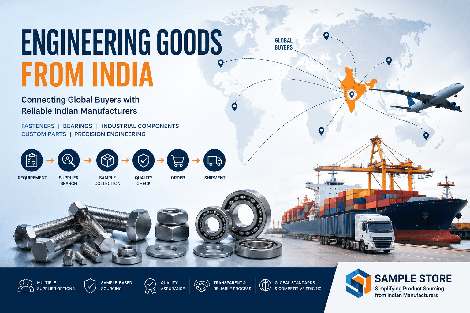 Engineering Goods from India: Reliable Sourcing of Industrial Products with Sample Store