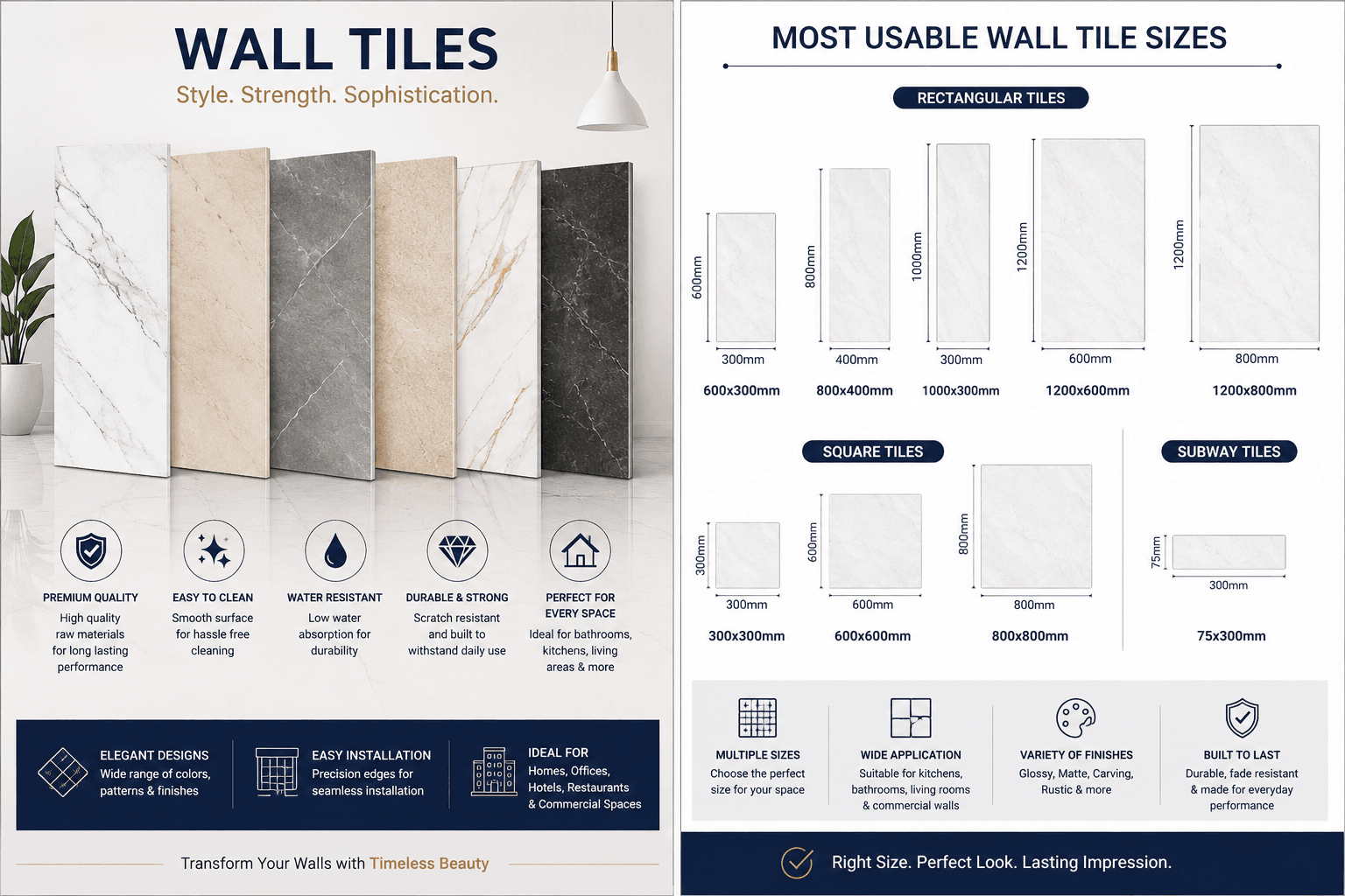 Wall Tiles โ Premium Ceramic & Porcelain Wall Tiles in Multiple Sizes, Designs & Finishes alternate view